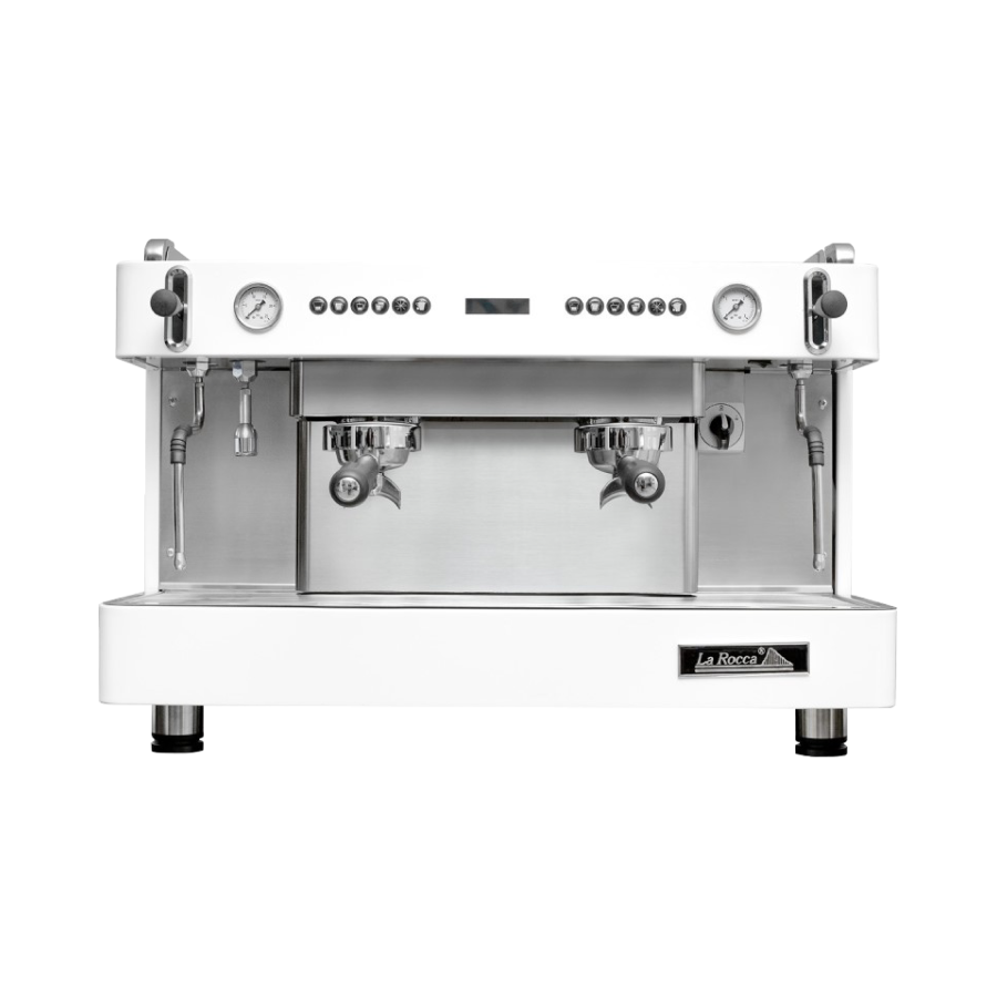 Cafetera comercial La Rocca Venezia 2 grupos color blanco