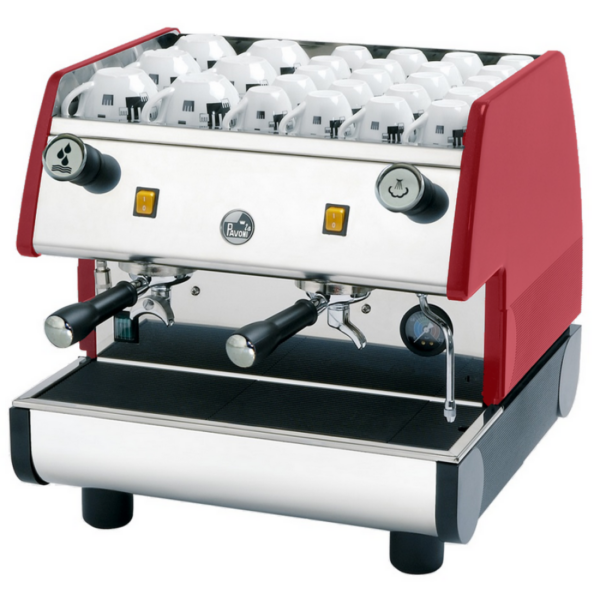 Cafetera La Pavoni semiautomática PUB 2M 2 grupos color rojo