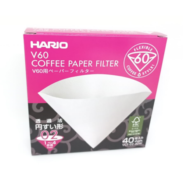 Filtros V60 02 Hario 40 unidades