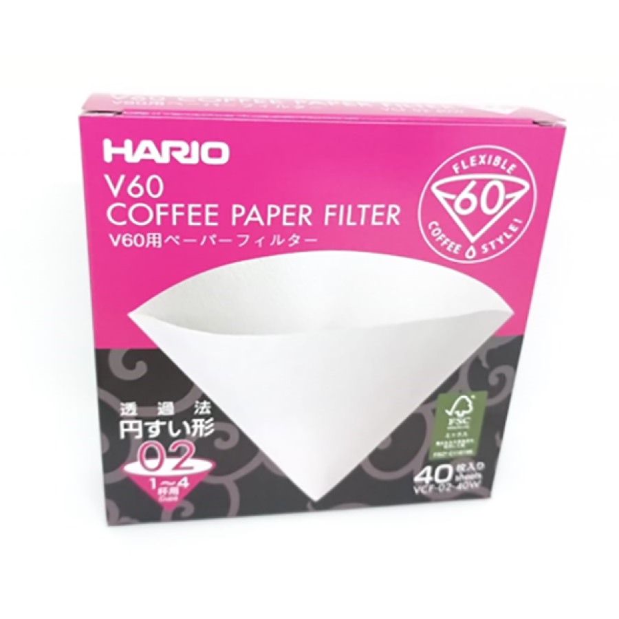 Filtros V60 02 Hario 40 unidades