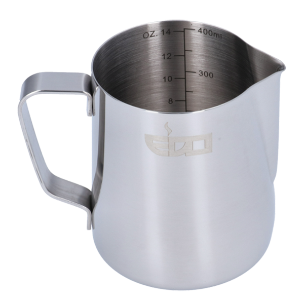 Pitcher EDO Barista 35cl (12oz) metálico con medidas