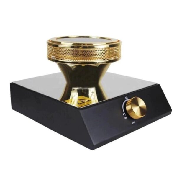 Calentador Halógeno para sifones de café color negro y dorado