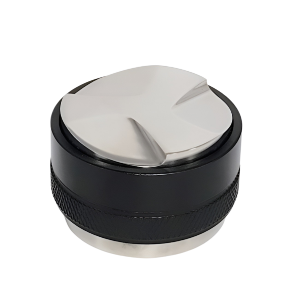 Distribuidor para café espresso y tamper integrado de acero inoxidable