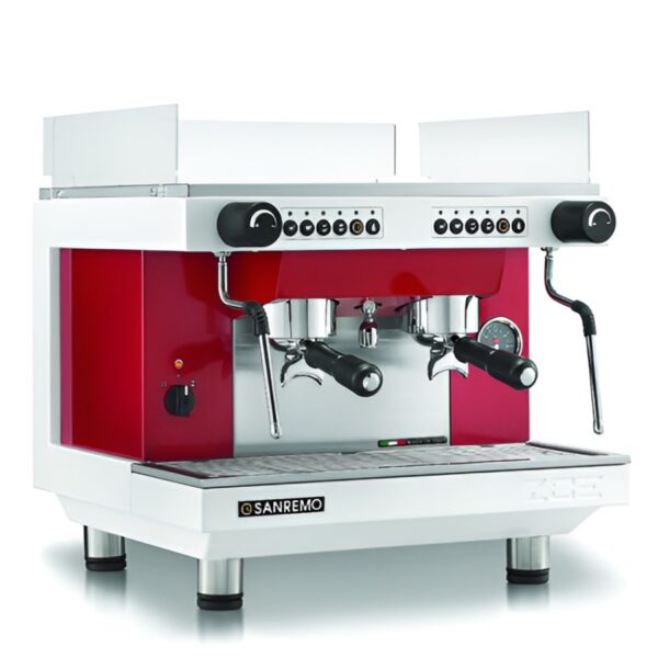 Cafetera comercial SanRemo Zoe compacta color rojo con negro